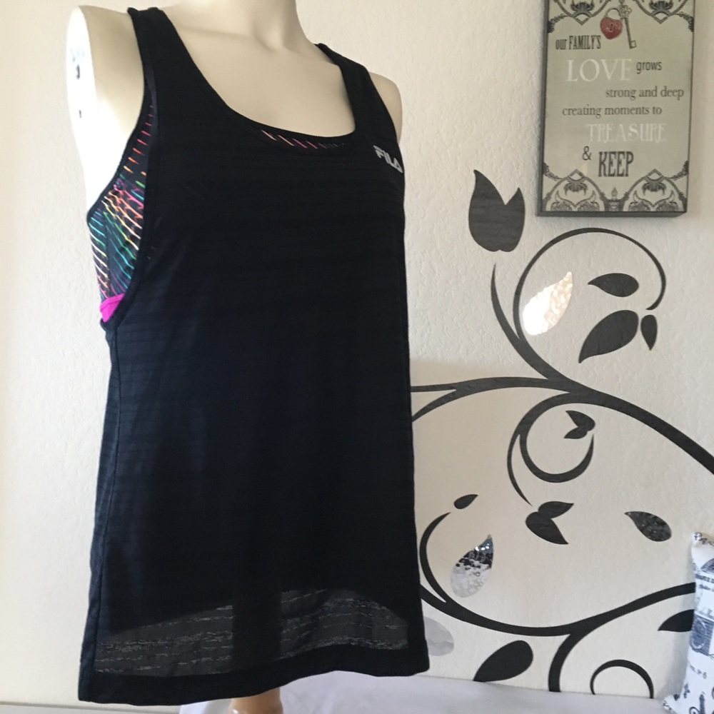 Fila top with sports bra Tank Sz Medium - Picture 8 of 15